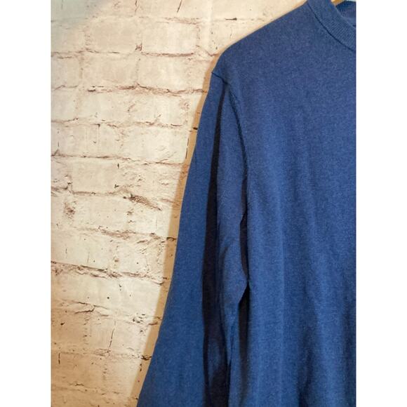 Daniel Hechter Paris Sweater Mens Large Blue Cotton & Cashmere Pullover - Picture 3 of 11